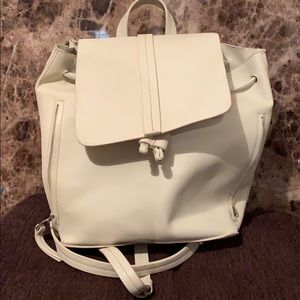 Zara Basic Collection White Leather BackPack